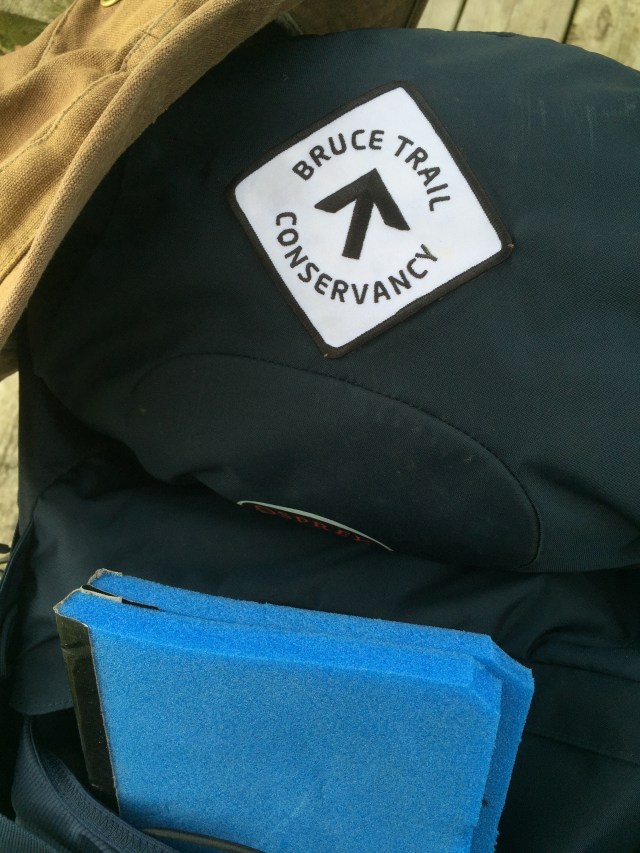 Bruce Trail badge on pack.jpg